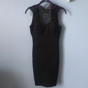 Black body con cocktail dress.